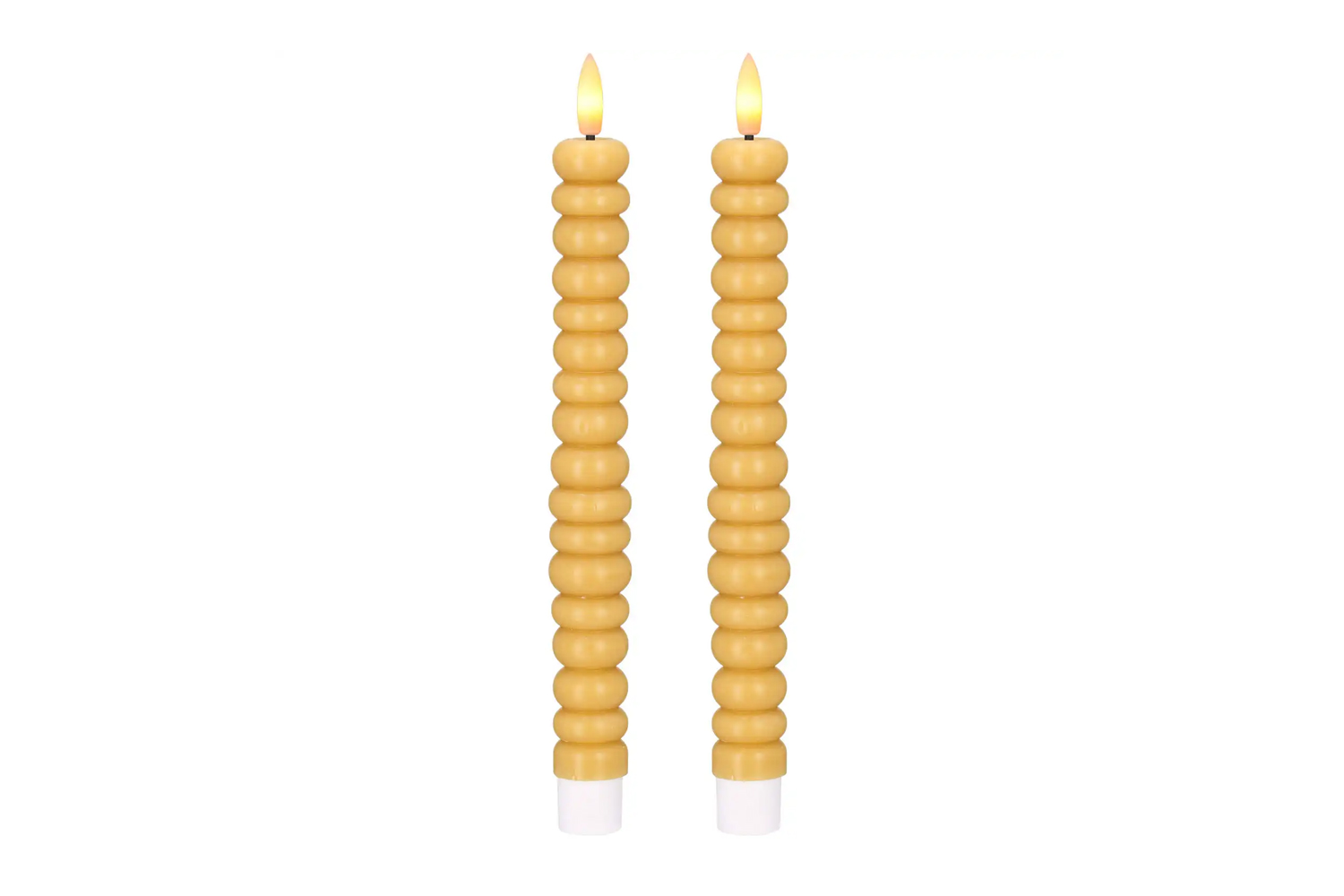 0017535-led-stabkerzen-echtwachs-dinnerkerze-ocker_1.jpg LED-Stabkerzen 2er Set Ø2,2x22 cm Dinnerkerze Timer Ocker