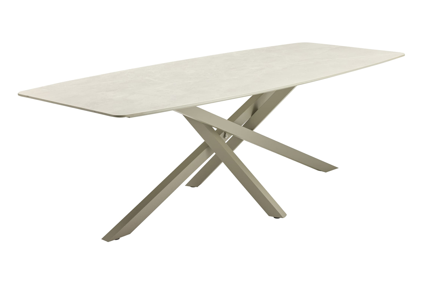 Gartentisch Concord Esstisch Terrassentisch 220x100x75cm sintered stone Taupe-Beige