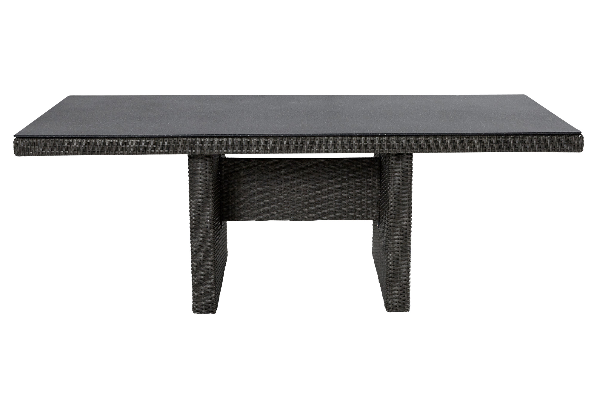 Gartentisch Kansas Esstisch Wangentisch Dining Glas-Keramik 192 x 90 cm grau-mix