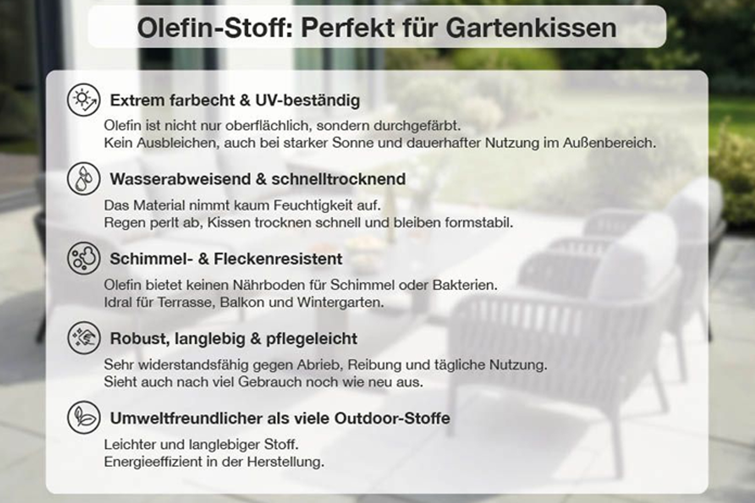 Gartensessel Malte Gartenstuhl Loungesessel mit Polster Rope Anthrazit