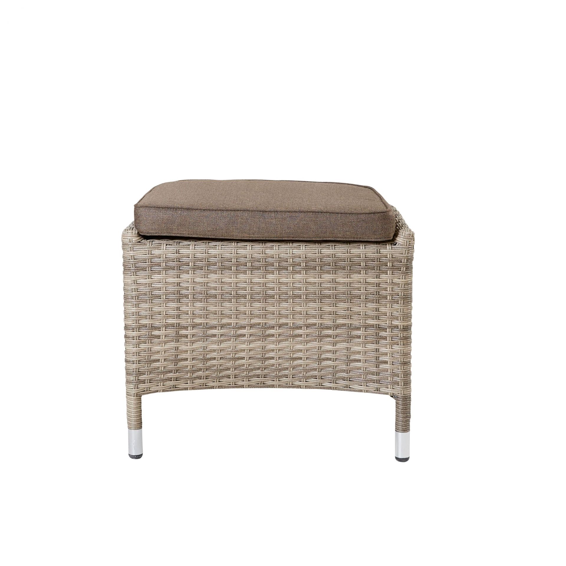 Hocker Fußbank Topeka natur Rattanoptik, Garten, wetterfest Hocker Fußbank Topeka natur Rattanoptik, Garten, wetterfest