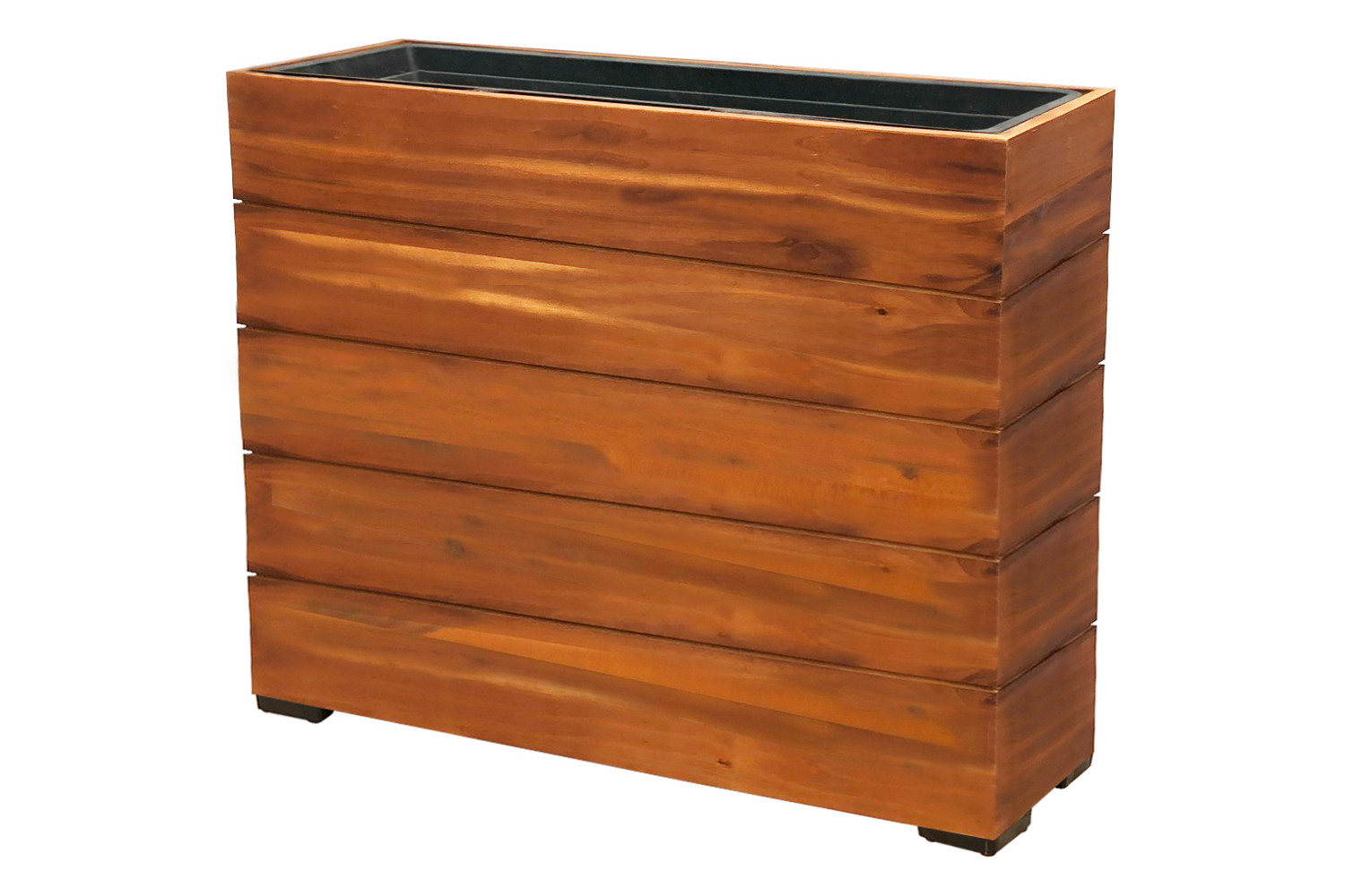 Pflanzgefäß Pflanzkasten Blumenkasten Akazienholz 83x21x62 cm mit Einsatz Pflanzgefäß Pflanzkasten Blumenkasten Akazienholz 83x21x62 cm mit Einsatz