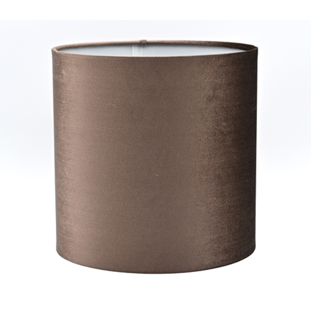 Lampenschirm Zylinder für Steh-und Hängeleuchten Samt Braun Lampenschirm Zylinder von PTMD Samt Braun