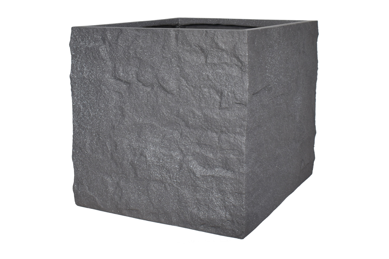 Pflanzgefäß The Rock Pflanzkasten Blumenkasten 53x50 cm Steinoptik Grau