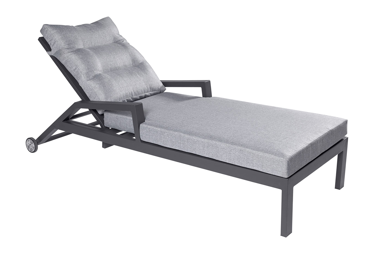 Gartenliege Burundi Sonnenliege Relaxliege Anthrazit