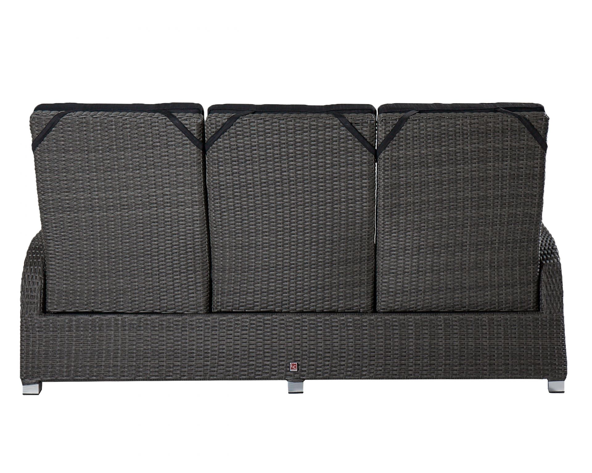 Relaxsofa Kansas 3er Sofa Garten Couch Dreisitzer grau-mix Relaxsofa Kansas 3er Sofa Garten Couch Dreisitzer grau-mix
