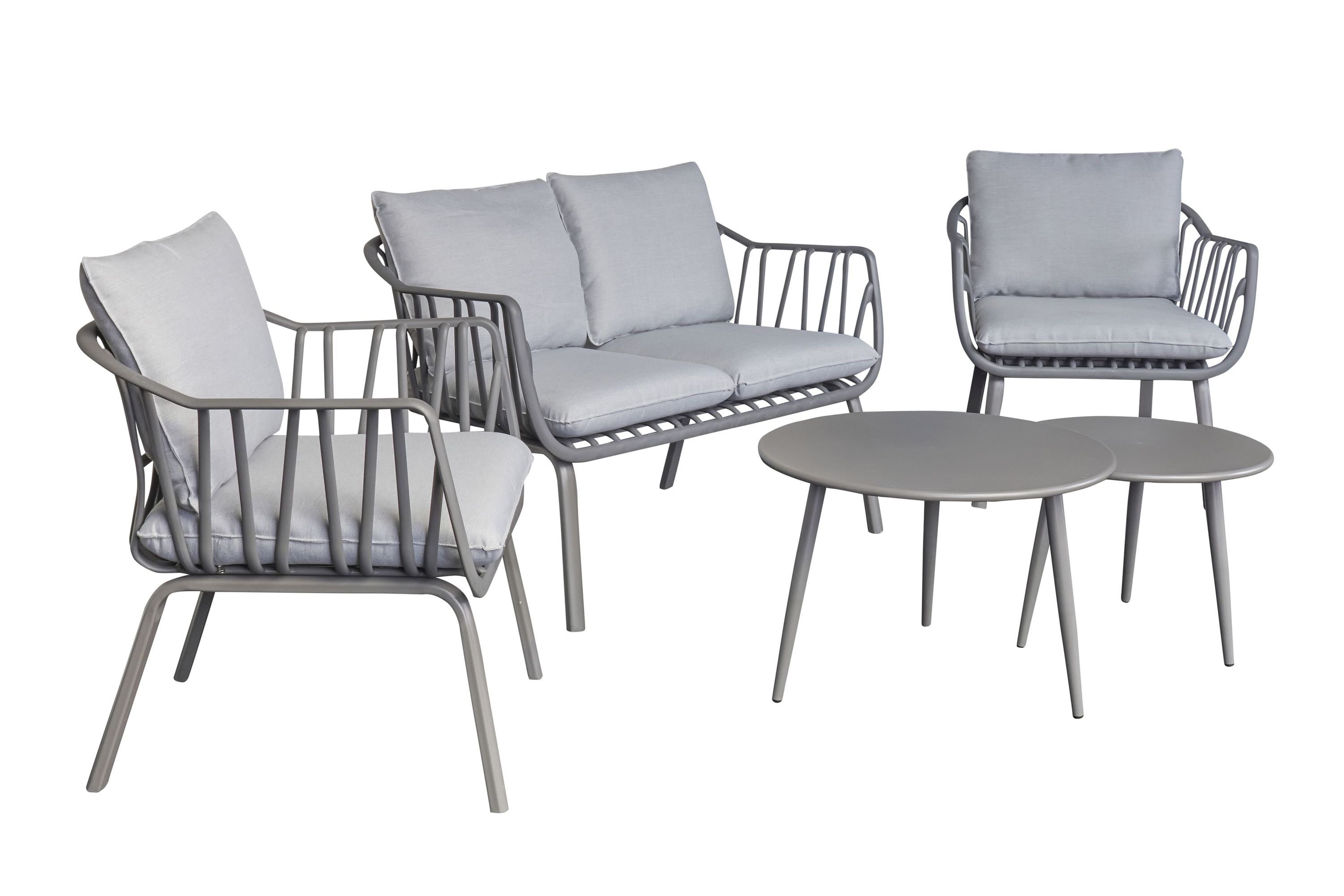 Lounge Set 4tlg. Moroni Loungemöbel Sitzgruppe Gartenlounge Loungeecke Grau Lounge Set 4tlg. Moroni Loungemöbel Sitzgruppe Gartenlounge Loungeecke Grau