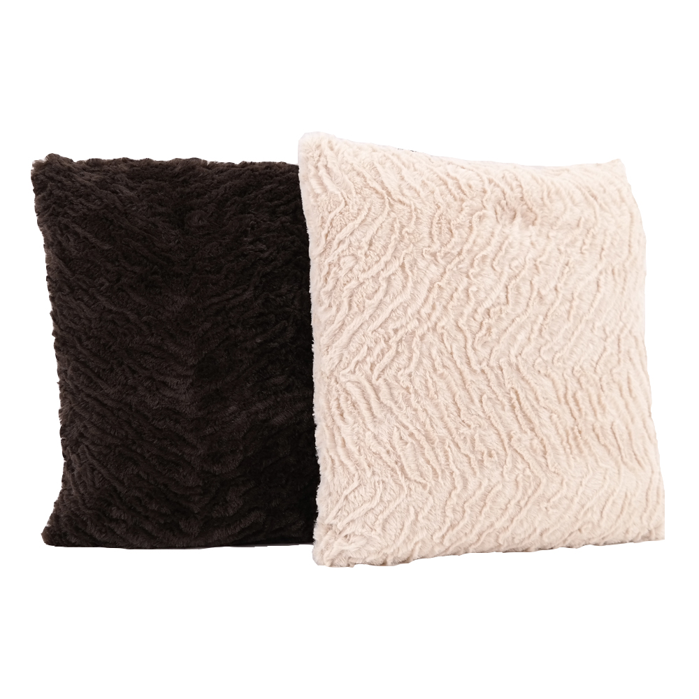 Kissenbezug Kissenhüllen von PTMD Fellimitat Dekokissen ohne Füllung 40 cm beige