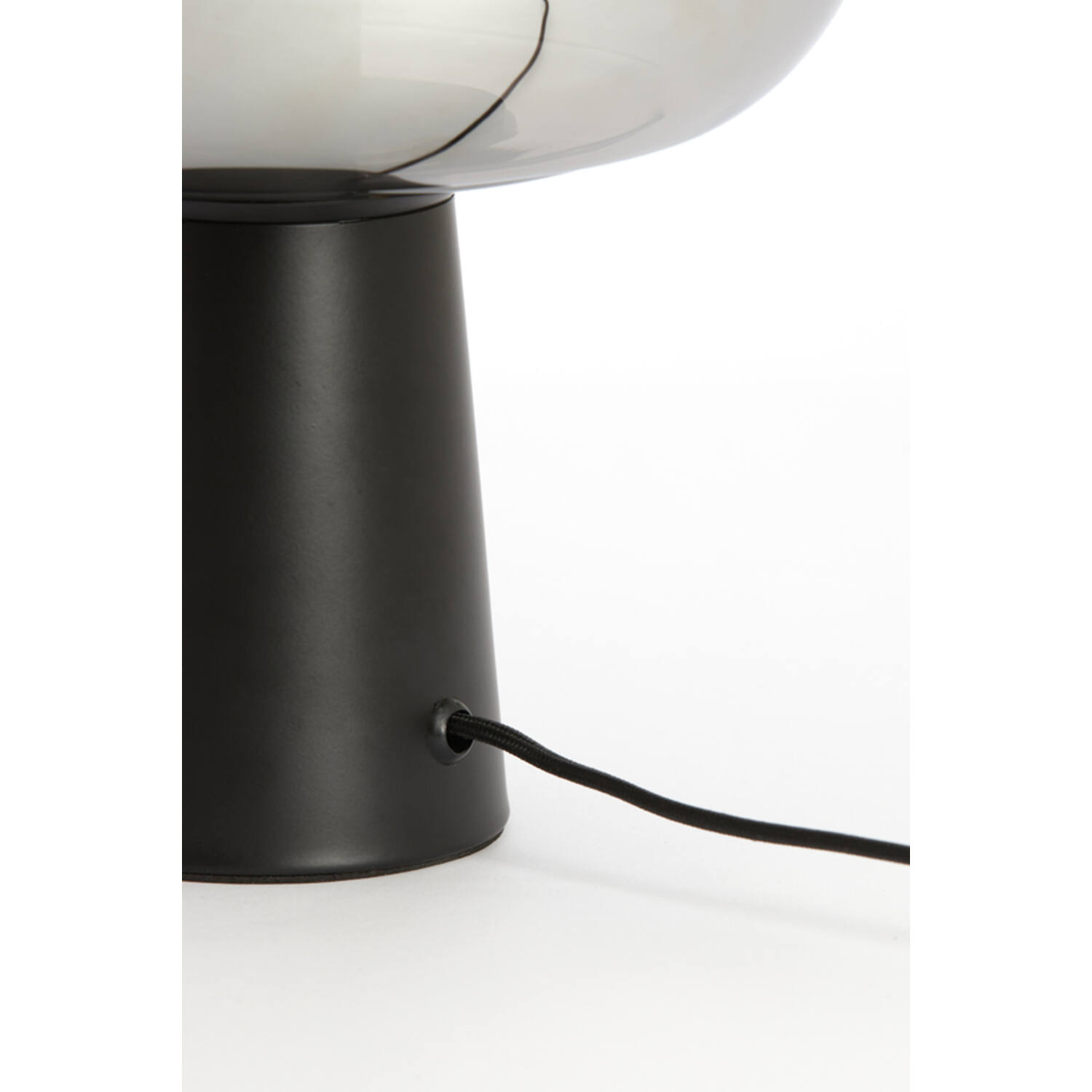 Tischleuchte MISTY von Light & Living Ø30x46 cm Lampe Rauchglas-schwarz Tischleuchte MISTY von Light & Living Ø30x46 cm Lampe Rauchglas-schwarz