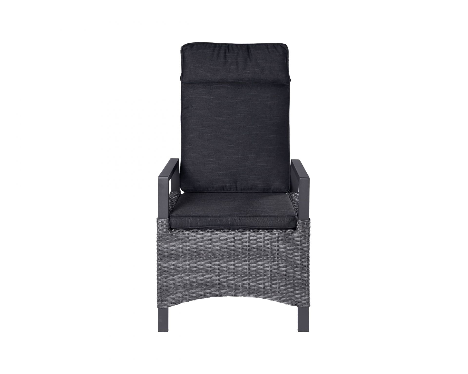 Dining Positionsstuhl Nizza Verstellsessel Gartenstuhl Esstischstuhl grau Dining Set I Sitzgruppe Gartenset Nizza Ausziehtisch + 8 Positionsstühle grau