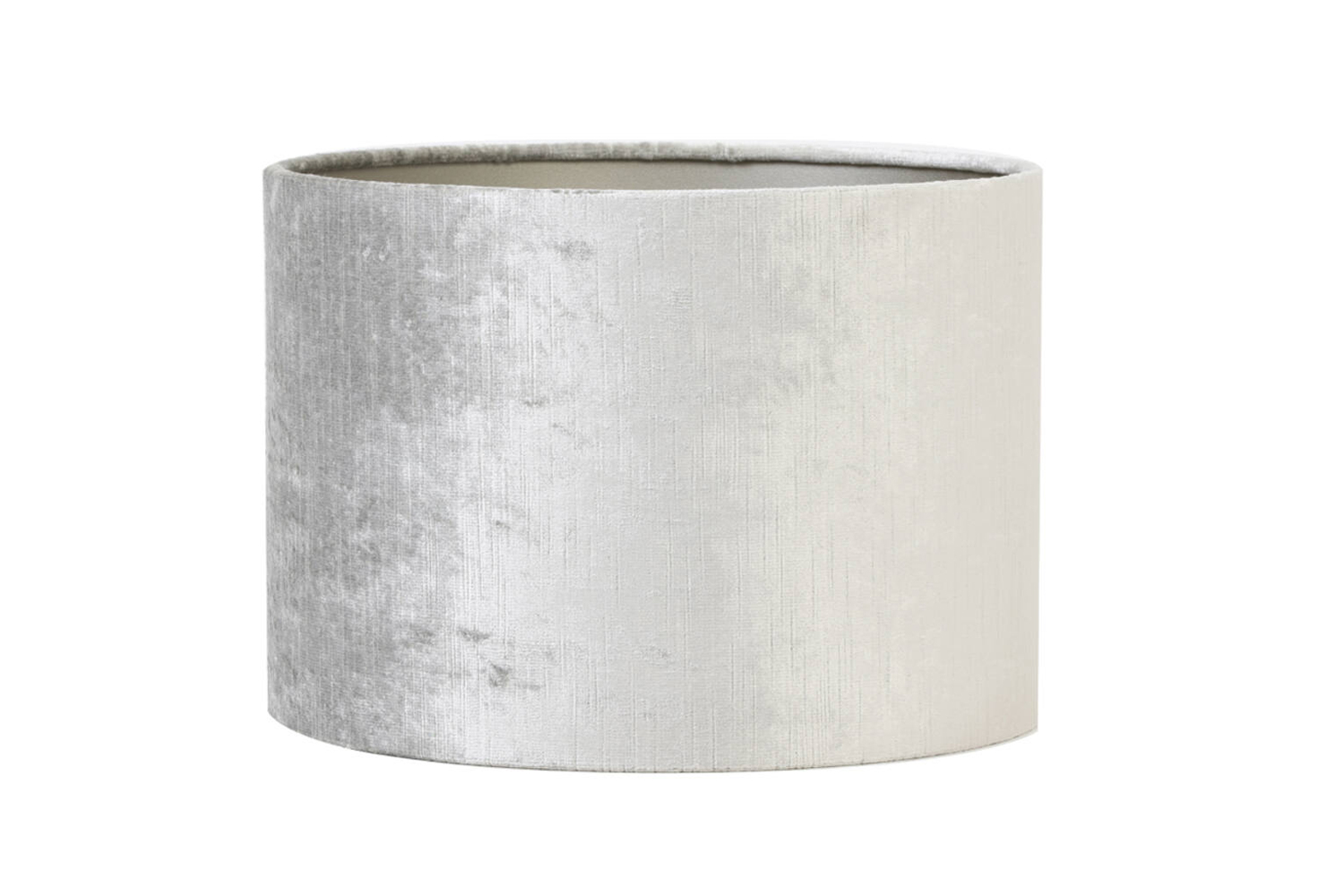 Lampenschirm Zylinder GEMSTONE von Light & Living Samt Silber Ø40x30 cm