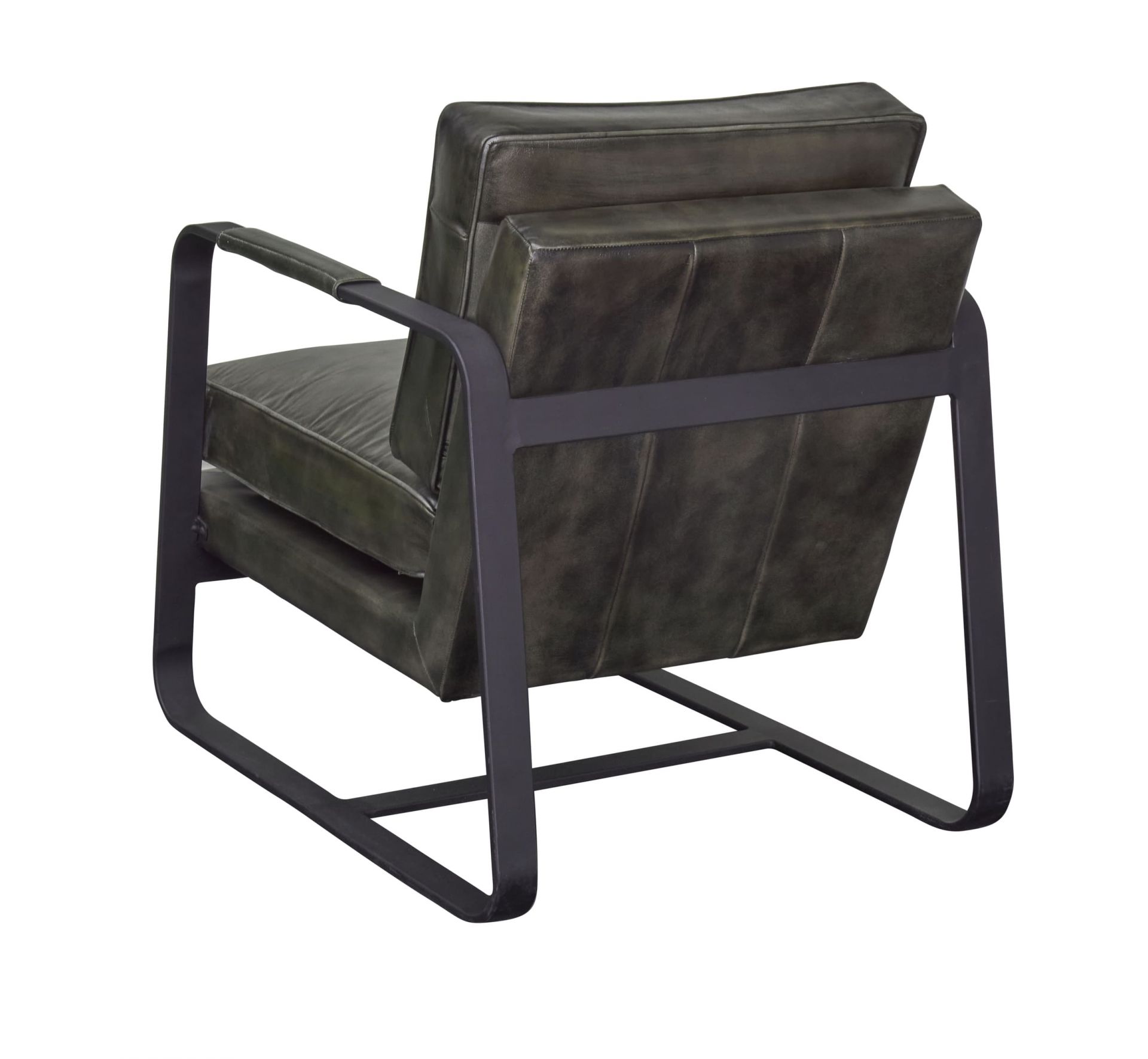 Ledersessel Jano Clubsessel Industrial Leder Antik Grün Armlehnstuhl