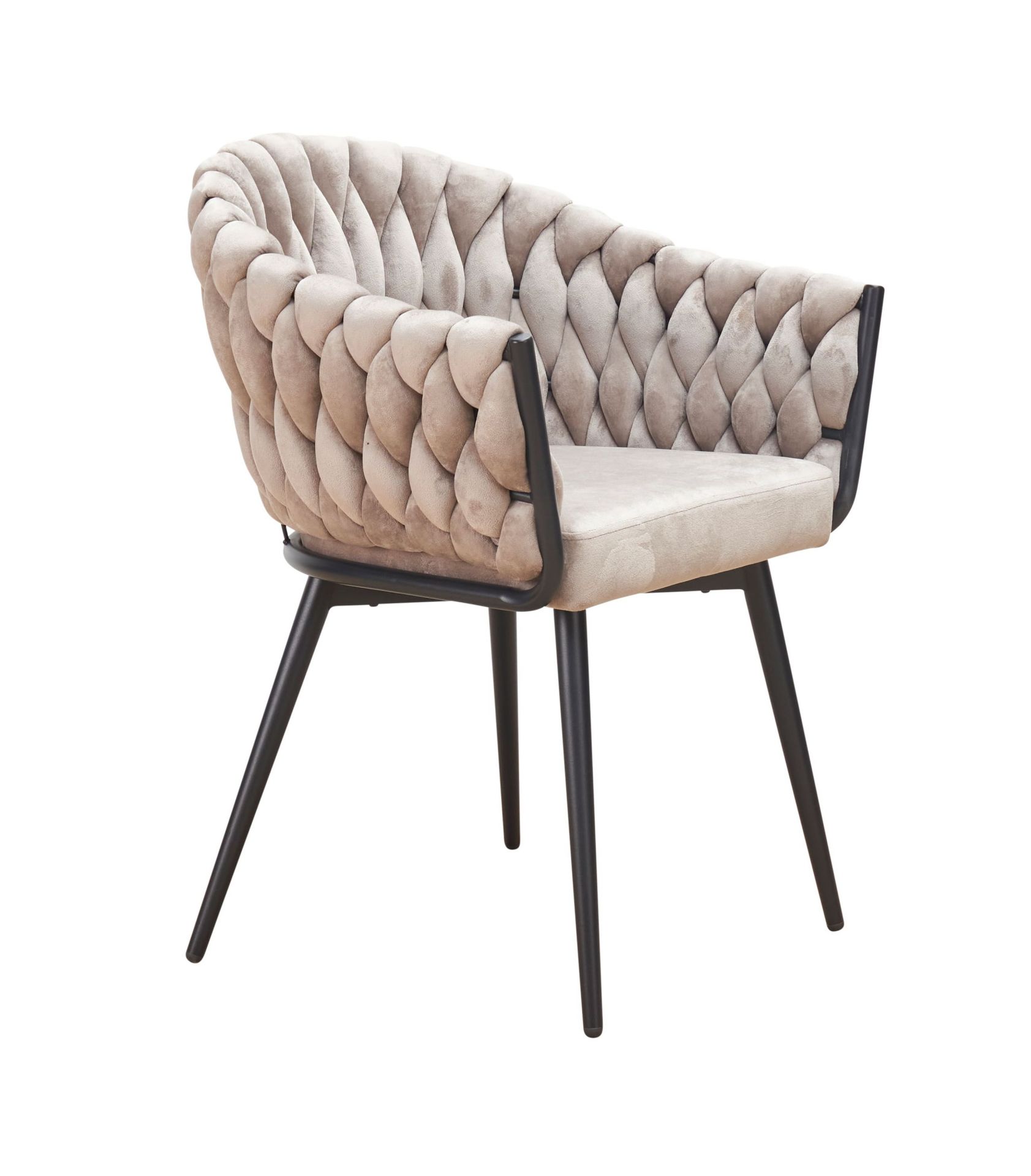 Esszimmerstuhl Georgia Flechtoptik Samt Hellgrau Armlehnenstuhl Designerstuhl Esszimmerstuhl Georgia Flechtoptik Samt Hellgrau Armlehnenstuhl Designerstuhl