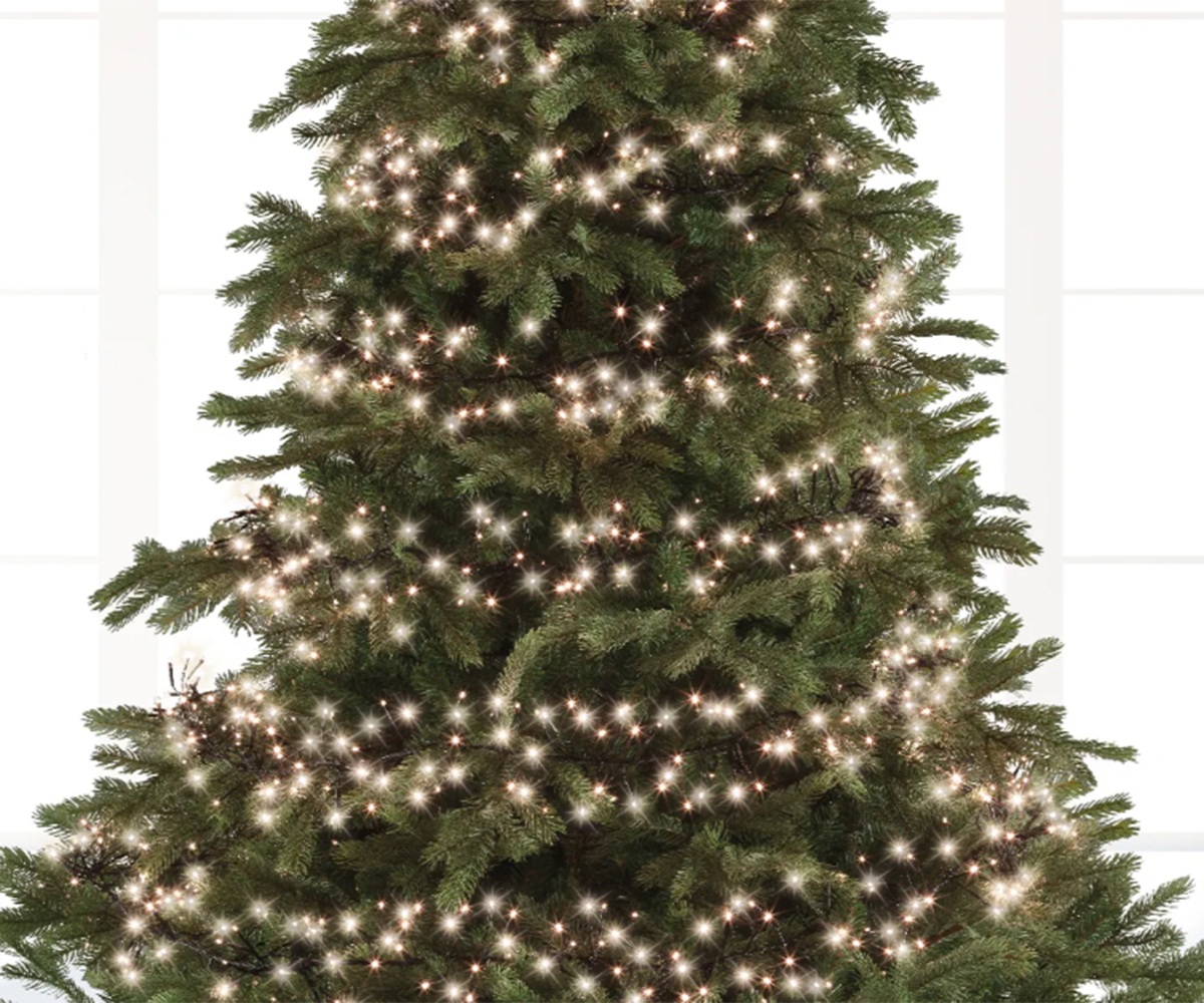 Cluster Lichterkette Weihnachtsbeleuchtung Lumineo Compact 936 LED-Leuchten klassisch weiß 12m