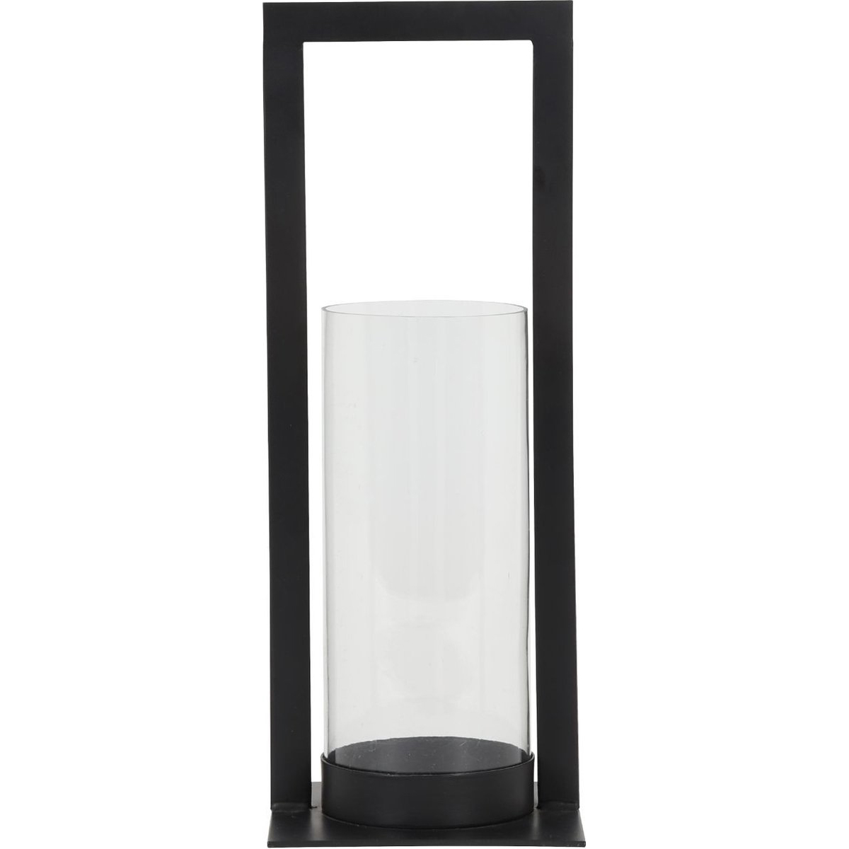 Laterne Windlicht mit Henkel JELCO von Light & Living Kerzenhalter 15x40 cm Schwarz/Glas