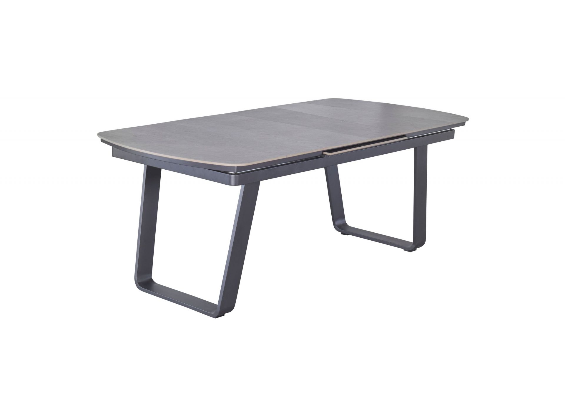 Gartentisch Ohio Ausziehtisch mit Synchronauszug 200/260x100cm grau
