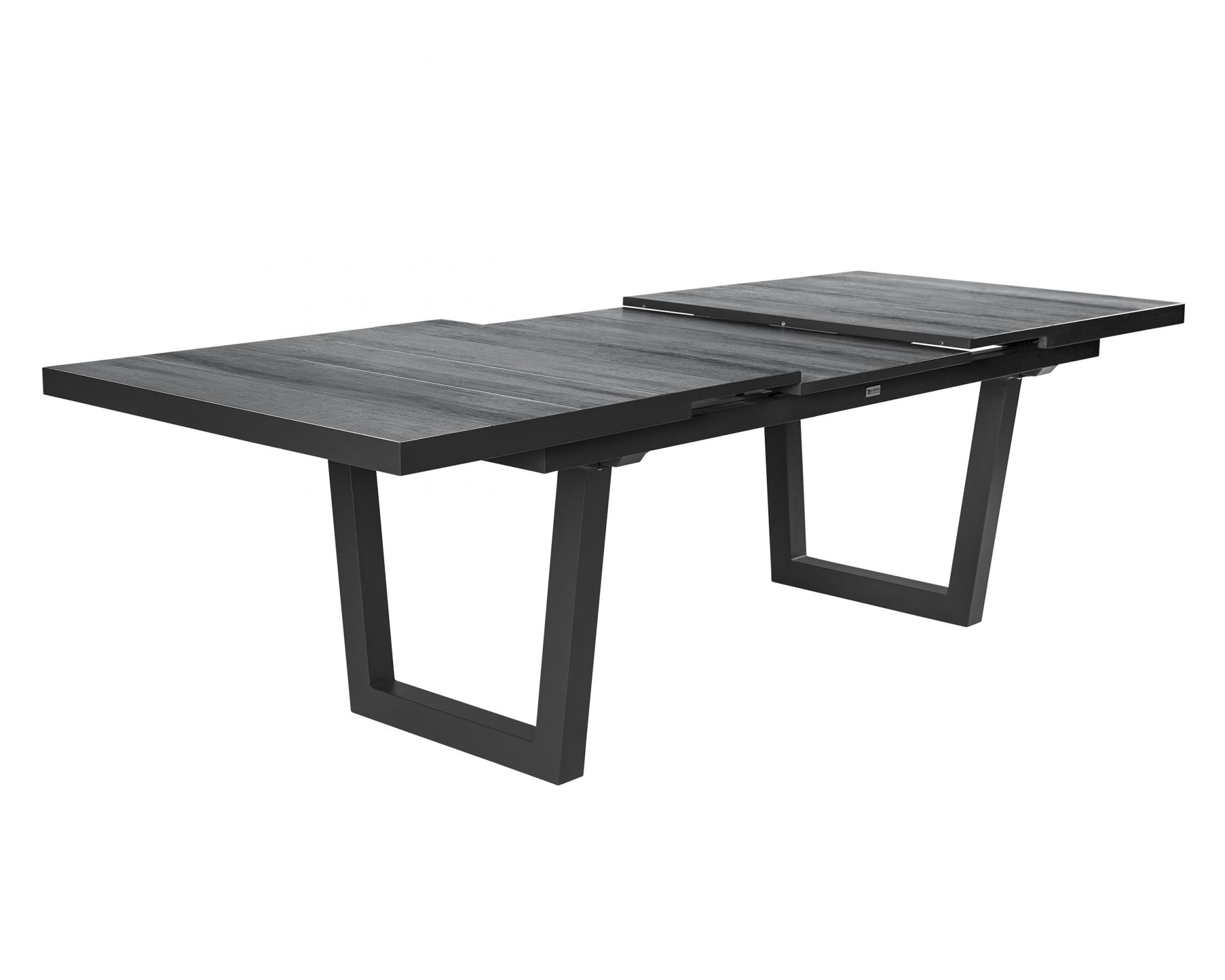 Dining Set I Sitzgruppe Gartenset Nizza Ausziehtisch + 6 Positionsstühle grau Ausziehtisch Gartentisch Nizza Keramik Esstisch V-Fuß 200/260x100x75cm