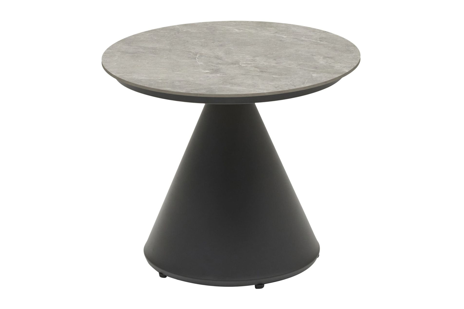 Couchtisch Madison Beistelltisch Gartentisch Ø50x43 cm Rund Betonoptik Keramik
