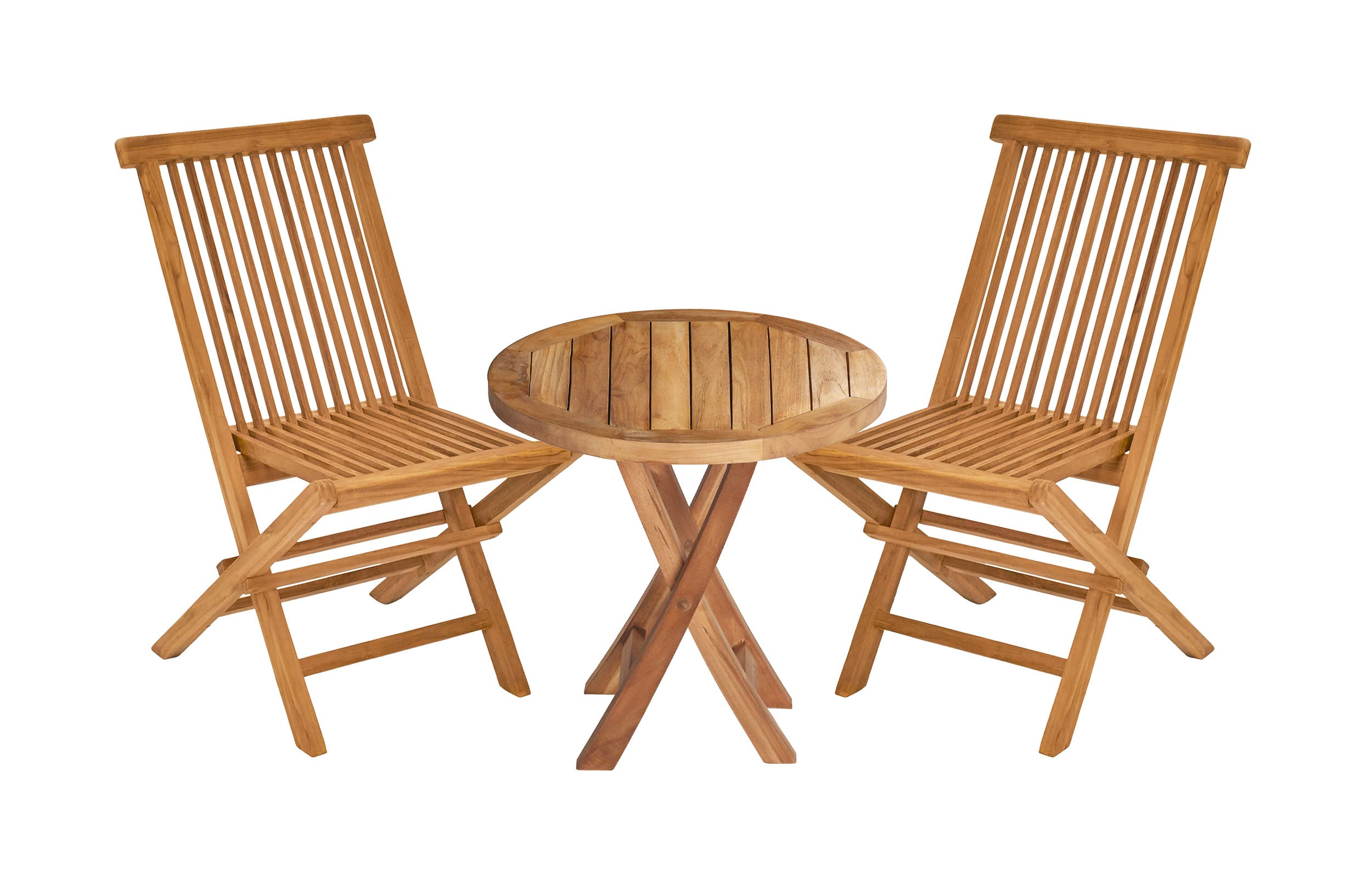Klapptisch Ela Teak Beistelltisch rund Gartenmöbel Ø50x50cm Klapptisch Ela Teak Beistelltisch rund Gartenmöbel Ø50x50cm