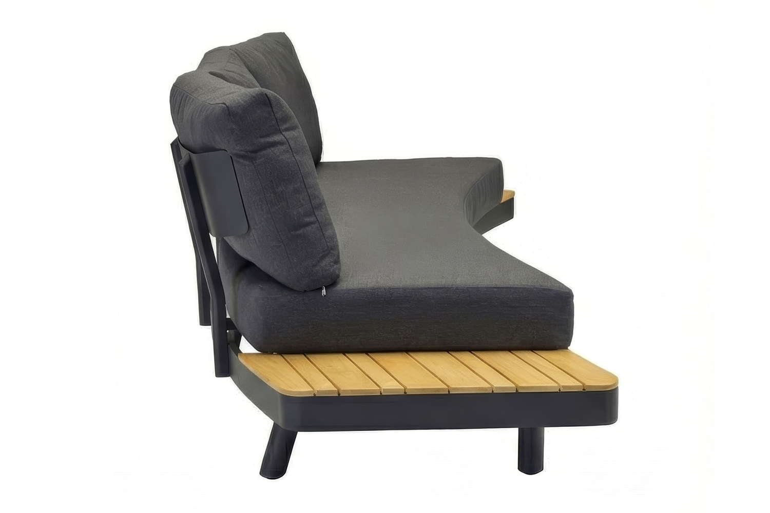 Lounge Sofa Madison 3-Sitzer Gartensofa Relaxsofa mit Ablagen Teakholz Lounge Sofa Madison 3-Sitzer Gartensofa Relaxsofa mit Ablagen Teakholz