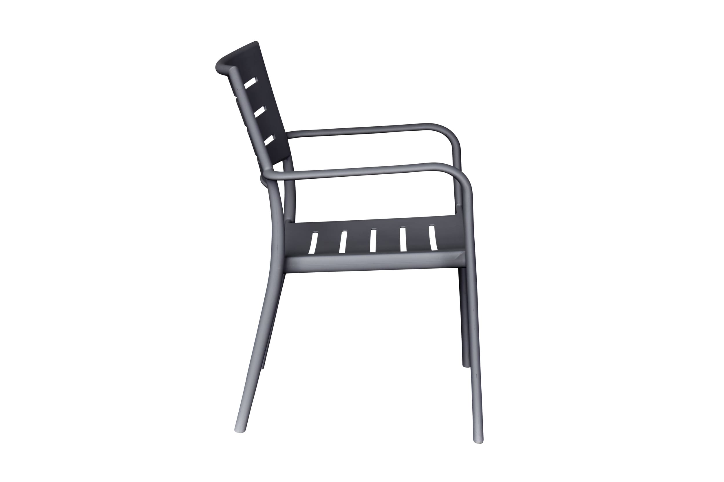 Stapelstuhl Moroni Gartenstuhl Bistrostuhl Kunststoffstuhl Anthrazit