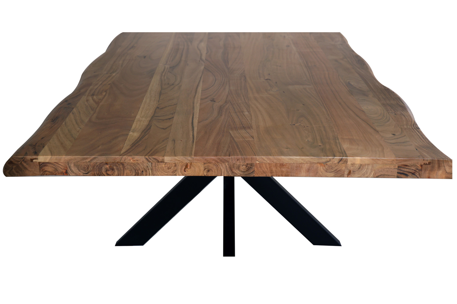 264057MW-esstisch-florenz-akazie-200x100-spinnengestell_4.jpg Esstisch Florenz 200x100 cm Massivholz Baumkante Spinnengestell Holztisch Akazienholz