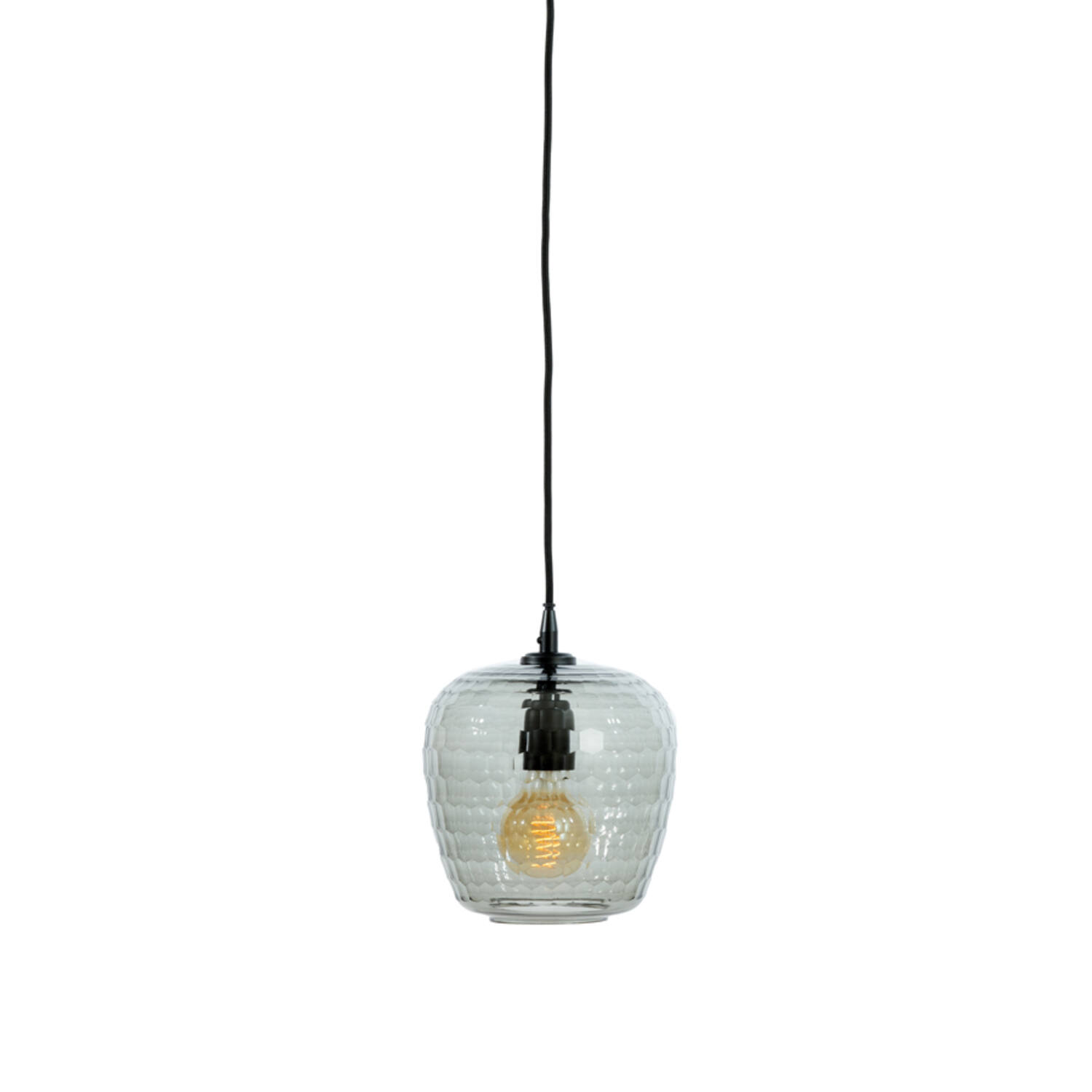 Deckenleuchte Hängeleuchte DANITA von Light & Living Lampe Ø20x26 cm Rauchglas-Schwarz