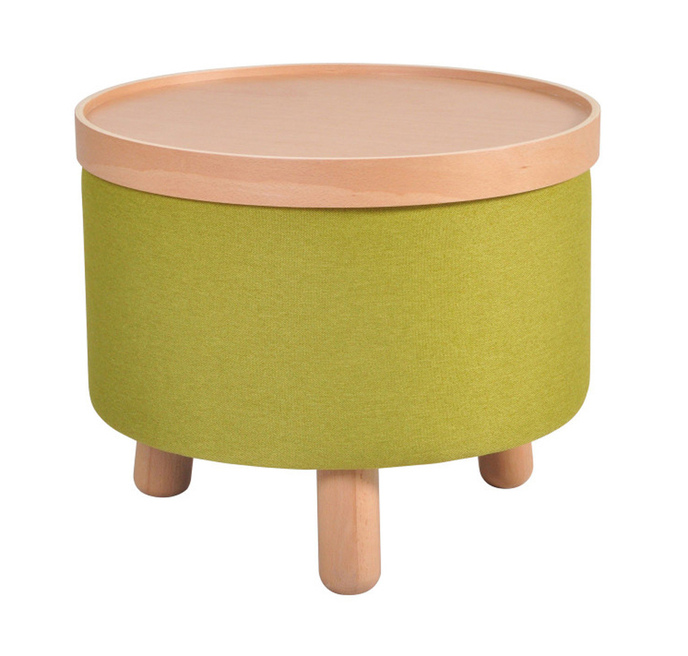 Molde Hocker Beistelltisch mit Tablett Ø50x40cm Grün
