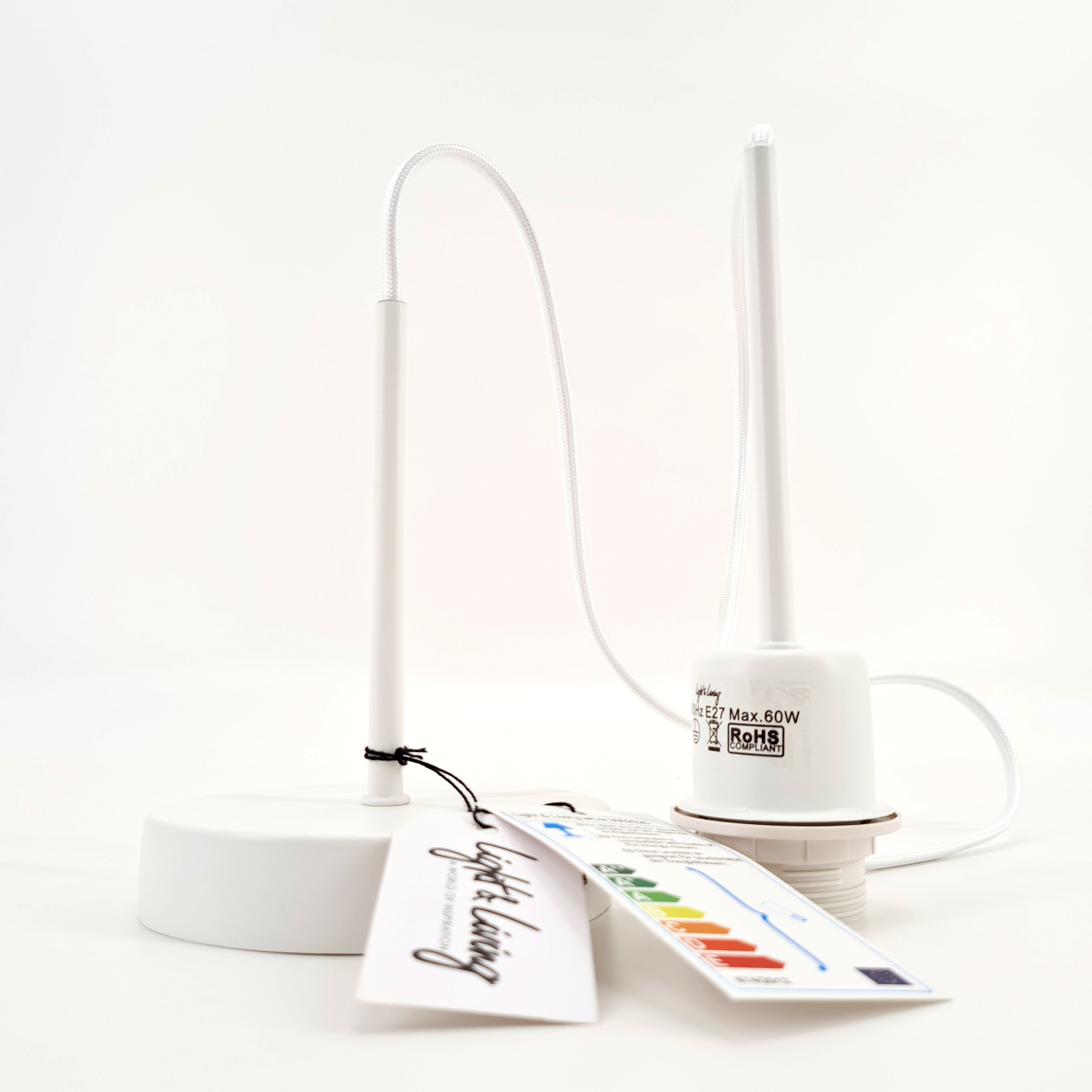 Lampenaufhängung Hängeleuchte SUKA von Light & Living 12x120 cm Weiß Lampenaufhängung Hängeleuchte SUKA von Light & Living 12x120 cm Weiß