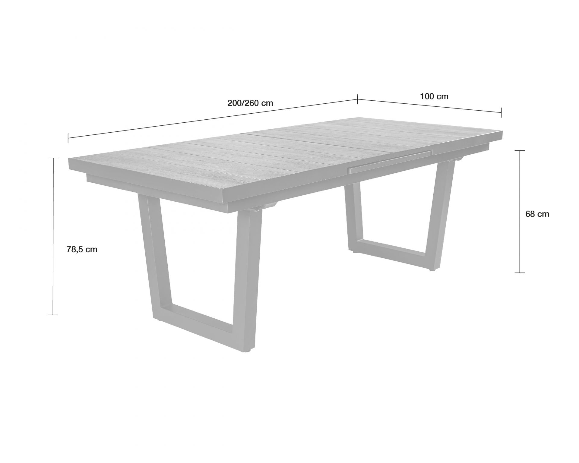Ausziehtisch Gartentisch Kentucky Esstisch Keramik 200/260x100x75cm Ausziehtisch Gartentisch Nizza Keramik Esstisch V-Fuß 200/260x100x75cm