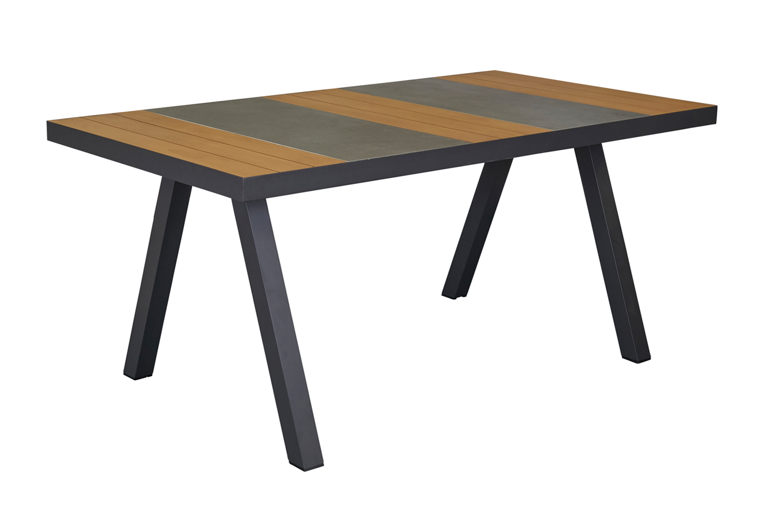 Gartentisch Texas Terrassentisch Esstisch 167x90x75cm Teakholz Anthrazit