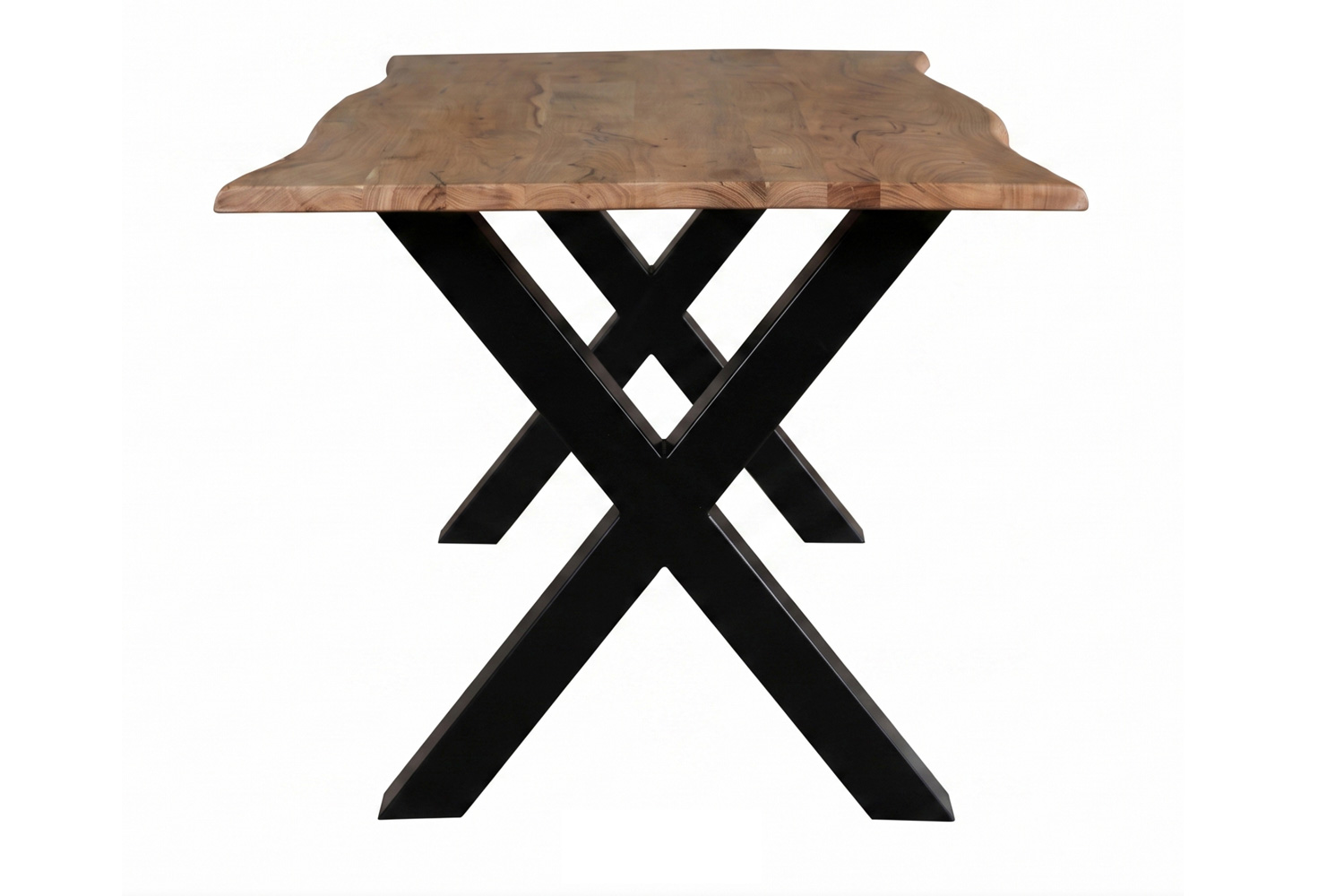 264051MW-esstisch-akazie-140x75-x-beine_3.jpg Esstisch Madrid 140x75 cm Massivholz Baumkante X-Beine Holztisch Akazienholz