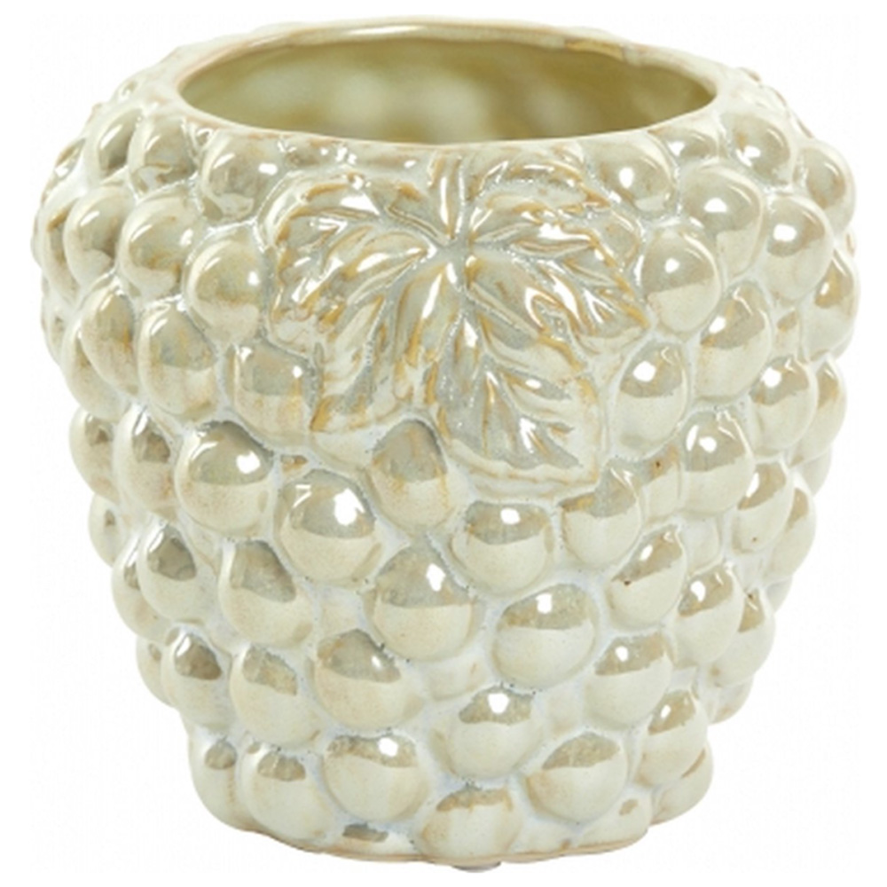 Dekovase Vase GRAPE von Light & Living Blumenvase Ø15x14 cm Keramik Creme