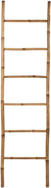 Dekoleiter Bambusleiter 6 Sprossen Handtuchleiter Holzleiter Leiter-Regal 190cm