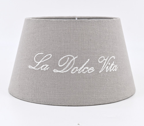Landhaus Lampenschirm für Tischleuchten Tischlampen Schirm -La Dolce Vita- E 27