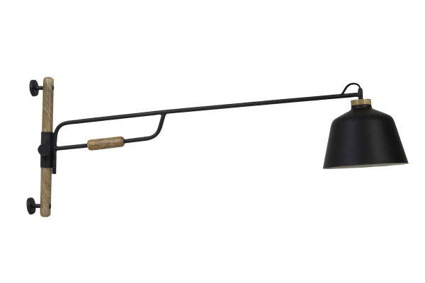 Wandleuchte Lampe BANU von Light &amp; Living 120x25x45 cm Holz schwarz