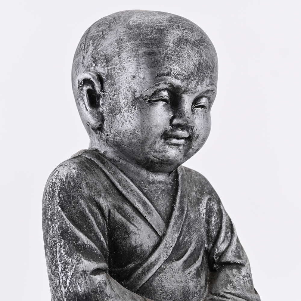 Buddha Statue Garten Deko Figur Skulptur Feng Shui Asia Mönch Meditation 43 cm 